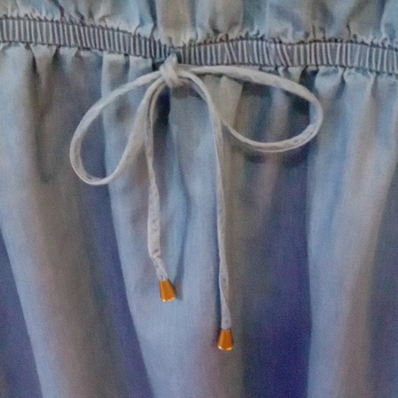 MPH Collection Denim Shirt Dress Blue Size L - Picture 9 of 9